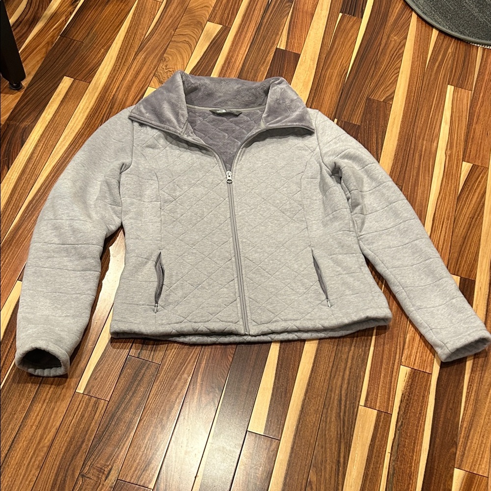 The North Face Women's Quilted Gray Jacket Velour Lining
